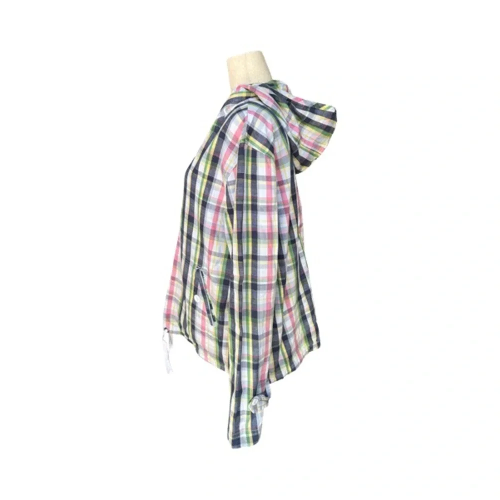 Merona Womens Cotton Plaid Pullover Jacket Size Large - Picture 2 of 7